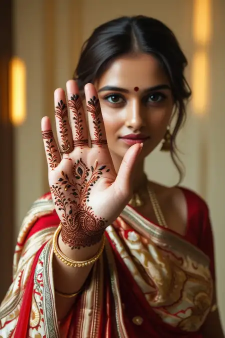 Shoulder Mehndi Design For Girls