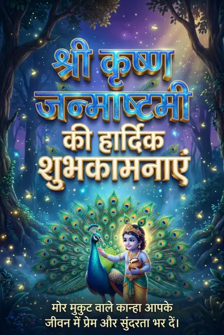 Shri Krishna Janmashtami Ki Hardik Shubhkamnaye 2026 Social Media Images In Hindi - Free Shri Krishna Janmashtami Ki Hardik Shubhkamnaye In Hindi Download