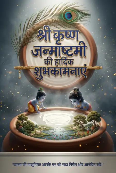 Shri Krishna Janmashtami Ki Hardik Shubhkamnaye Beautiful Images - Free Shri Krishna Janmashtami Ki Hardik Shubhkamnaye In Hindi Download