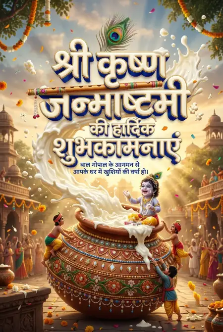 Shri Krishna Janmashtami Ki Hardik Shubhkamnaye Hd Images - Free Shri Krishna Janmashtami Ki Hardik Shubhkamnaye In Hindi Download