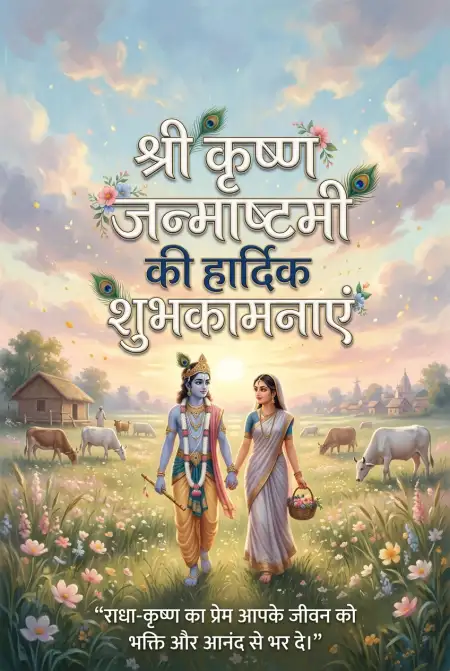 Shri Krishna Janmashtami Ki Hardik Shubhkamnaye Hindi Quotes - Free Shri Krishna Janmashtami Ki Hardik Shubhkamnaye In Hindi Download