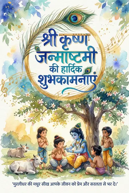 Shri Krishna Janmashtami Ki Hardik Shubhkamnaye In Hindi - Free Shri Krishna Janmashtami Ki Hardik Shubhkamnaye In Hindi Download