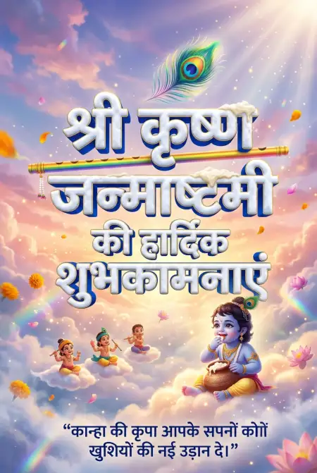 Shri Krishna Janmashtami Ki Hardik Shubhkamnaye Messages - Free Shri Krishna Janmashtami Ki Hardik Shubhkamnaye In Hindi Download