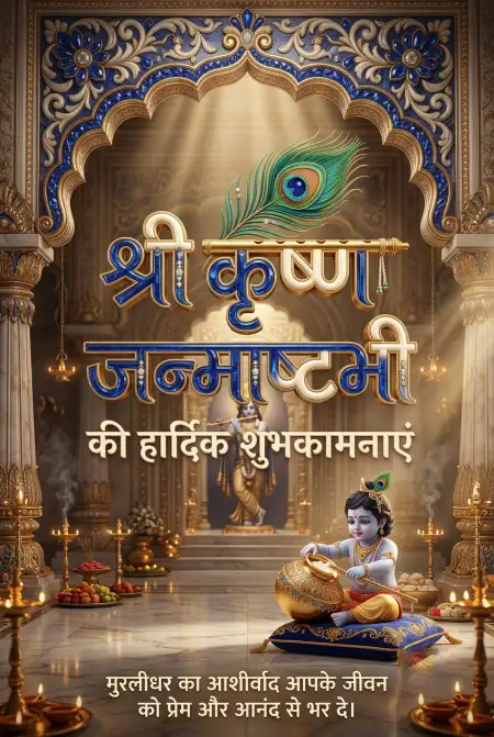 Shri Krishna Janmashtami Ki Hardik Shubhkamnaye Status - Free Shri Krishna Janmashtami Ki Hardik Shubhkamnaye In Hindi Download