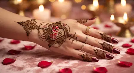 simple arabic karwa chauth mehndi design - Karwa Chauth Mehndi Design 2026