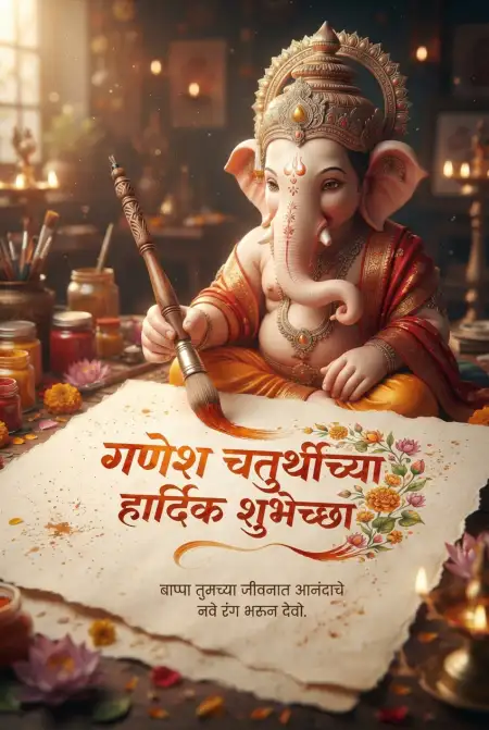 simple ganesh chaturthi wishes in marathi - Ganesh Chaturthi Wishes In Marathi
