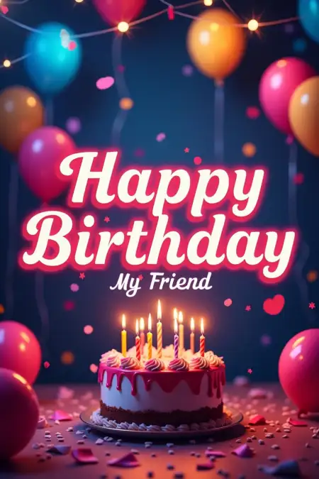 Simple Happy Birthday Message For Friend - Free Happy Birthday Friend Download