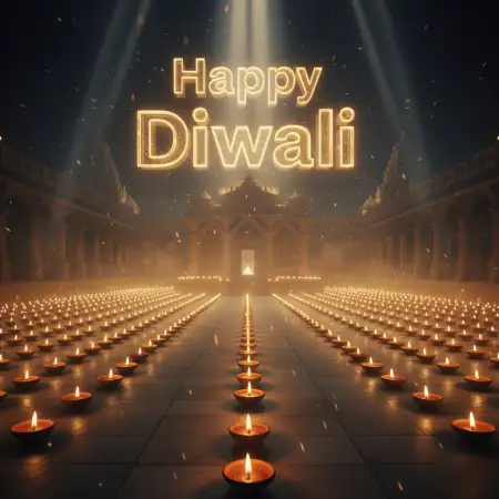 Simple Happy Diwali Greetings 2025 With Quotes - Free Happy Diwali Greetings 2025 Download