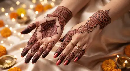 simple karwa chauth mehndi design 2026