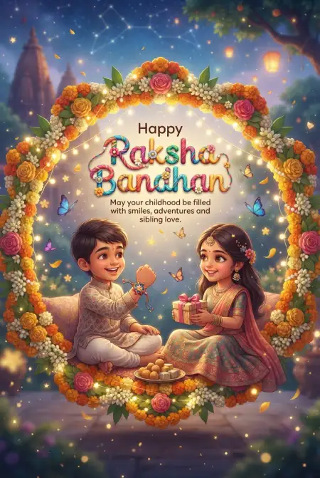 simple raksha bandhan wishes for children