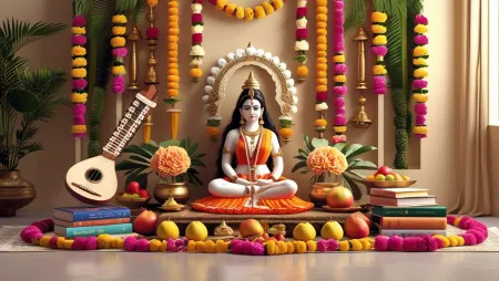 simple saraswati puja wallpapers for daily use