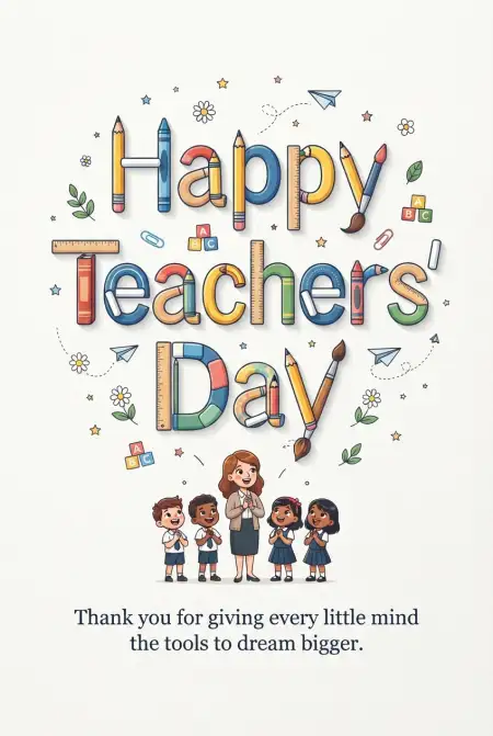 Simple Teachers Day Cards - Free Card Download