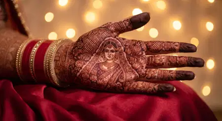 simple ten minute karwa chauth mehndi design