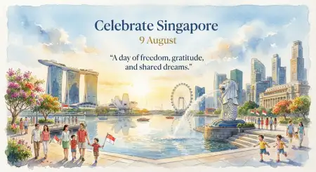 Singapore National Day 2026 Greeting Messages - Free Singapore National Day 2026 Download
