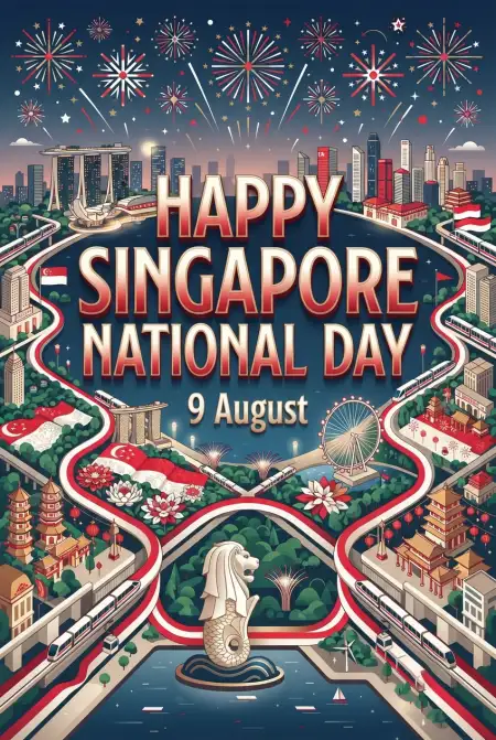 Singapore National Day 2026 Mobile Wallpaper - Free Singapore National Day 2026 Download