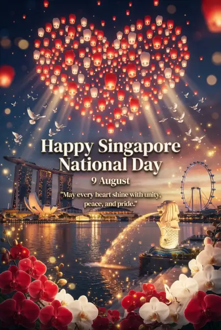 Singapore National Day 2026 Whatsapp Status Quotes - Free Singapore National Day 2026 Download