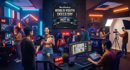 Skill Training Workshop Banner - Free World Youth Skills Day 2026 Download