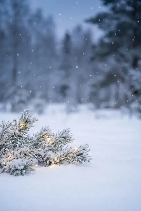 Snow Background With Cabin - Free Snow Background Download