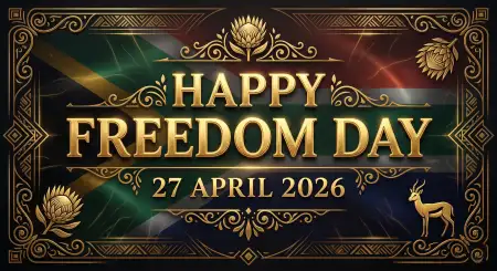 Free South Africa Freedom Day 2026 Banner Design Text Wishes Image Download