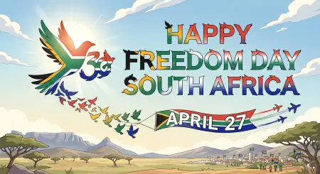 Free South Africa Freedom Day Wishes Captions Banner 2026 Image Download