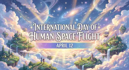 Space Day Banner Design Ideas - Free International Day Of Human Space Flight 2026 Download