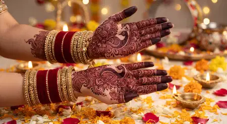 special karwa chauth mehndi design for husband