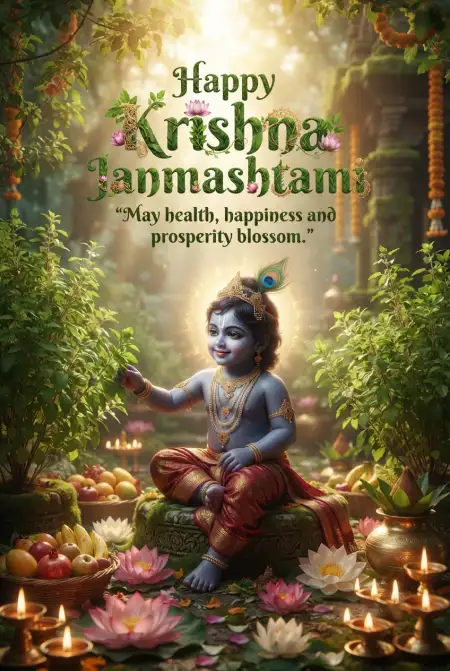Spiritual Happy Krishna Janmashtami Greetings - Free Happy Krishna Janmashtami Greetings Download