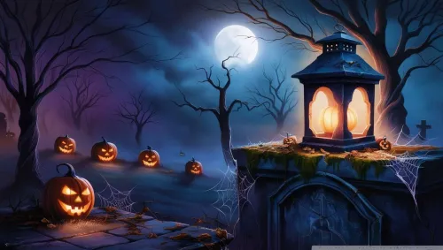 spooky halloween background for desktop