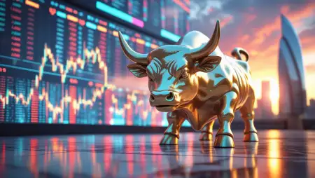 Stock Market Background With Bull And Bear - Free Stock Market Background Download