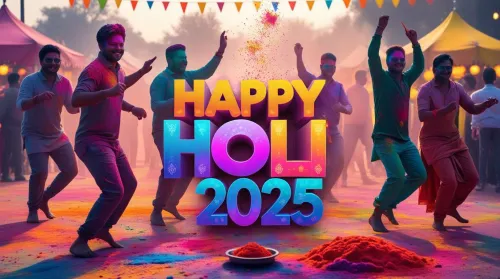 stylish happy holi 2025 status video for facebook