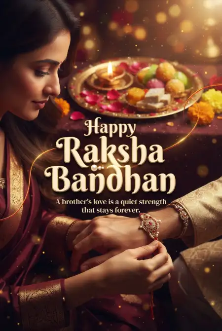 Stylish Raksha Bandhan 2026 Social Media Poster - Free Happy Raksha Bandhan Wishes 2026 Download