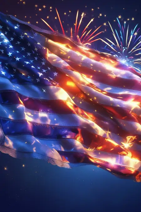 Stylized American Flag Background For Print - Free Background Download