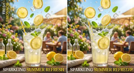 Summer Lemonade Ad Design - Free Lemon Juice Background Download