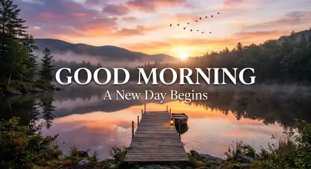 Sunrise Wallpaper With Good Morning Text - Free Good Morning Sunrise Download