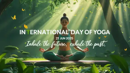 Sunrise Yoga AI Image For 21 June 2025 - Free Sun Download