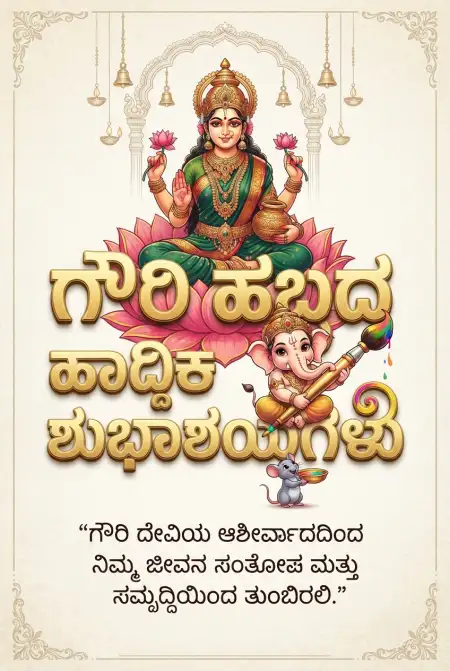 swarna gowri habba kannada wishes images 2026 - Happy Gauri Habba Wishes 2026