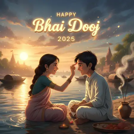 Sweet Happy Bhai Dooj 2025 Wishes In English And Hindi - Free Happy Bhai Dooj 2025 Wishes Download
