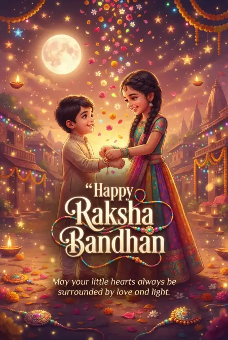 Free Sweet Rakhi Wishes For The Cutest Little Brother Image Download