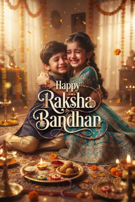 Sweet Raksha Bandhan Greetings For Family Children - Free Happy Raksha Bandhan Greetings Download