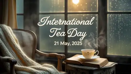 tea with books and candles – cozy setup