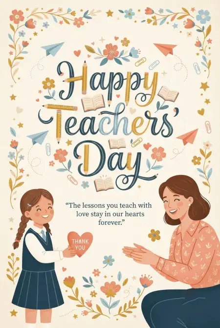 Teachers Day Cards For Favorite Teacher - Free Card Download