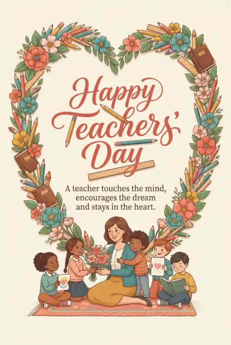 Teachers Day Cards For Female Teacher - Free Card Download
