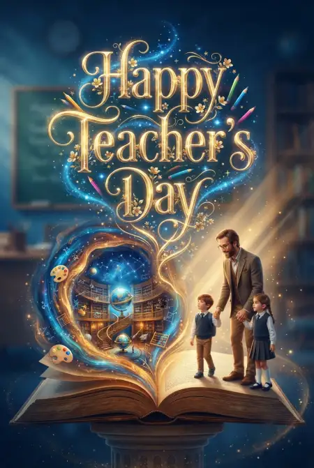 Teachers Day Cards With Wishes - Free Card Download