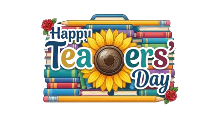 Teachers Day Floral Frame Png - Free Teachers Day Png Download