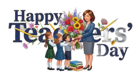 Teachers Day Flower Bouquet Png - Free Teachers Day Png Download
