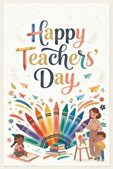 Teachers Day Greeting Card Design - Free Card Download