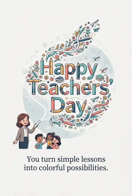 Teachers Day Greeting Card For Whatsapp - Free Card Download