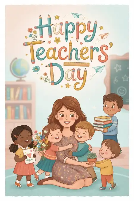 Teachers Day Greeting Card - Free Card Download