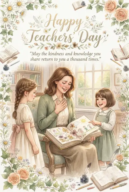 Free Teachers Day Greetings For Female Teacher Image Download