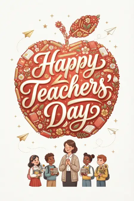 Free Teachers Day Greetings From Students Image Download